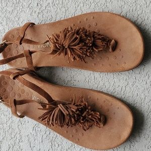Brown Fringe Sandals